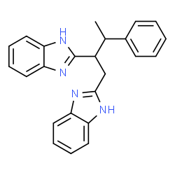 ChemSpider 2D Image | 2,2'-(3-Phenyl-1,2-butanediyl)bis(1H-benzimidazole) | C24H22N4