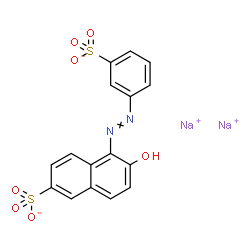 ChemSpider 2D Image | Disodium 6-hydroxy-5-[(3-sulfonatophenyl)diazenyl]-2-naphthalenesulfonate | C16H10N2Na2O7S2