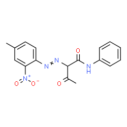 ChemSpider 2D Image | 2-[(4-Methyl-2-nitrophenyl)diazenyl]-3-oxo-N-phenylbutanamide | C17H16N4O4