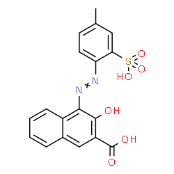 ChemSpider 2D Image | 3-Hydroxy-4-[(4-methyl-2-sulfophenyl)diazenyl]-2-naphthoic acid | C18H14N2O6S