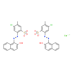 ChemSpider 2D Image | Calcium bis{4-chloro-2-[(2-hydroxy-1-naphthyl)diazenyl]-5-methylbenzenesulfonate} | C34H24CaCl2N4O8S2