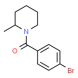 ChemSpider 2D Image | (4-Bromophenyl)(2-methyl-1-piperidinyl)methanone | C13H16BrNO