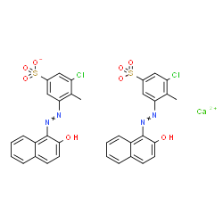 ChemSpider 2D Image | Calcium bis{3-chloro-5-[(2-hydroxy-1-naphthyl)diazenyl]-4-methylbenzenesulfonate} | C34H24CaCl2N4O8S2