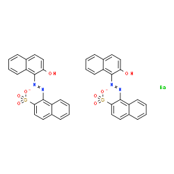 ChemSpider 2D Image | 2-Naphthalenesulfonate, 1-[2-(2-hydroxy-1-naphthalenyl)diazenyl]-, barium salt (2:1) | C40H26BaN4O8S2