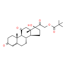 ChemSpider 2D Image | 17-Hydroxy-3,11,20-trioxopregn-4-en-21-yl pivalate | C26H36O6