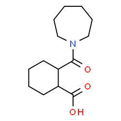ChemSpider 2D Image | 2-(1-Azepanylcarbonyl)cyclohexanecarboxylic acid | C14H23NO3