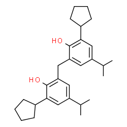 ChemSpider 2D Image | 2,2'-Methylenebis(6-cyclopentyl-4-isopropylphenol) | C29H40O2