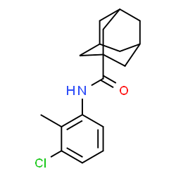 ChemSpider 2D Image | N-(3-Chloro-2-methylphenyl)-1-adamantanecarboxamide | C18H22ClNO