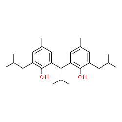 ChemSpider 2D Image | 2,2'-(2-Methyl-1,1-propanediyl)bis(6-isobutyl-4-methylphenol) | C26H38O2