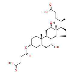 ChemSpider 2D Image | (3alpha,5beta,7alpha,12beta)-3-[(3-Carboxypropanoyl)oxy]-7,12-dihydroxycholan-24-oic acid | C28H44O8