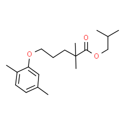 ChemSpider 2D Image | Isobutyl 2,2-dimethyl-5-(2,5-xylyloxy)valerate | C19H30O3