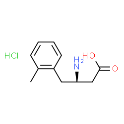 ChemSpider 2D Image | (R)-3-Amino-4-(o-tolyl)butanoic acid hydrochloride | C11H16ClNO2
