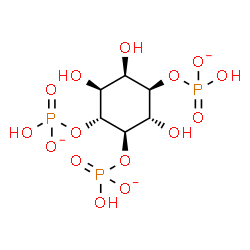 ChemSpider 2D Image | (1R,2R,3S,4R,5R,6S)-3,5,6-Trihydroxy-1,2,4-cyclohexanetriyl tris[hydrogen (phosphate)] | C6H12O15P3