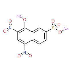 ChemSpider 2D Image | Disodium 5,7-dinitro-8-oxido-2-naphthalenesulfonate | C10H4N2Na2O8S