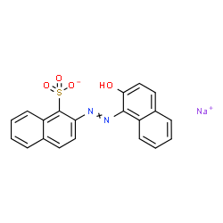 ChemSpider 2D Image | Sodium 2-[(2-hydroxy-1-naphthyl)diazenyl]-1-naphthalenesulfonate | C20H13N2NaO4S