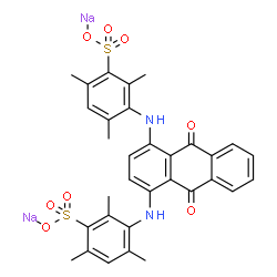 ChemSpider 2D Image | Disodium 3,3'-[(9,10-dioxo-9,10-dihydroanthracene-1,4-diyl)diimino]bis(2,4,6-trimethylbenzenesulfonate) | C32H28N2Na2O8S2