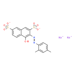 ChemSpider 2D Image | Disodium 3-[(2,4-dimethylphenyl)diazenyl]-4-hydroxy-2,7-naphthalenedisulfonate | C18H14N2Na2O7S2