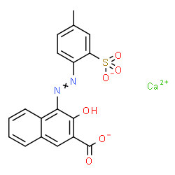 ChemSpider 2D Image | Calcium 3-hydroxy-4-[(4-methyl-2-sulfonatophenyl)diazenyl]-2-naphthoate | C18H12CaN2O6S