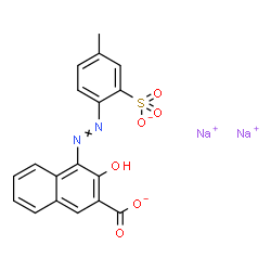 ChemSpider 2D Image | Disodium 3-hydroxy-4-[(4-methyl-2-sulfonatophenyl)diazenyl]-2-naphthoate | C18H12N2Na2O6S