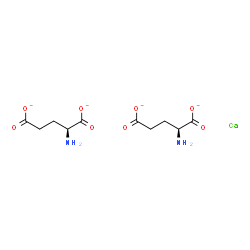 ChemSpider 2D Image | Pentanedioate, 2-amino-, calcium salt, (2S)- (2:1) | C10H14CaN2O8