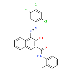 ChemSpider 2D Image | 3-Hydroxy-N-(2-methylphenyl)-4-[(2,4,5-trichlorophenyl)diazenyl]-2-naphthamide | C24H16Cl3N3O2