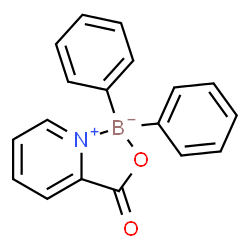 ChemSpider 2D Image | Diphenyl(2-pyridinecarboxylato-kappa~2~N,O)boron | C18H14BNO2