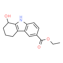 ChemSpider 2D Image | Ethyl 1-hydroxy-2,3,4,9-tetrahydro-1H-carbazole-6-carboxylate | C15H17NO3