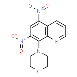ChemSpider 2D Image | 8-(4-Morpholinyl)-5,7-dinitroquinoline | C13H12N4O5