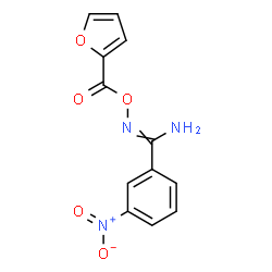 ChemSpider 2D Image | N'-(2-Furoyloxy)-3-nitrobenzenecarboximidamide | C12H9N3O5