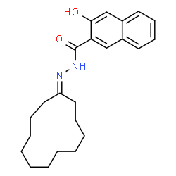 ChemSpider 2D Image | N'-Cyclododecylidene-3-hydroxy-2-naphthohydrazide | C23H30N2O2