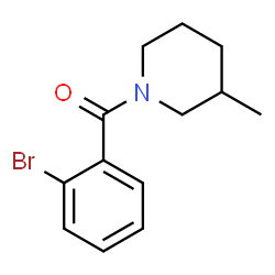 ChemSpider 2D Image | 1-(2-bromobenzoyl)-3-methylpiperidine | C13H16BrNO