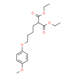 ChemSpider 2D Image | Diethyl [4-(4-methoxyphenoxy)butyl]malonate | C18H26O6
