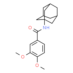 ChemSpider 2D Image | N-(Adamantan-1-yl)-3,4-dimethoxybenzamide | C19H25NO3