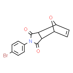 ChemSpider 2D Image | 4-(4-Bromophenyl)-10-oxa-4-azatricyclo[5.2.1.0~2,6~]dec-8-ene-3,5-dione | C14H10BrNO3