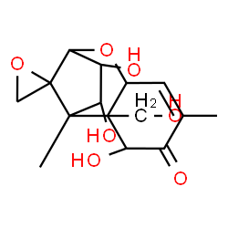 ChemSpider 2D Image | 3,4,7,15-Tetrahydroxy-12,13-epoxytrichothec-9-en-8-one | C15H20O7