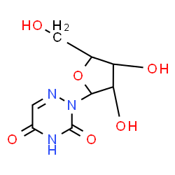 ChemSpider 2D Image | 2-Pentofuranosyl-1,2,4-triazine-3,5(2H,4H)-dione | C8H11N3O6