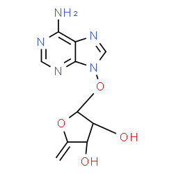 ChemSpider 2D Image | 6-Amino-9H-purin-9-yl 5-deoxypent-4-enofuranoside | C10H11N5O4
