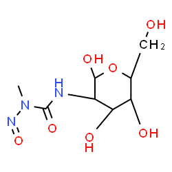 ChemSpider 2D Image | 2-Deoxy-2-{[methyl(nitroso)carbamoyl]amino}hexopyranose | C8H15N3O7
