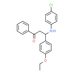 ChemSpider 2D Image | 3-[(4-Chlorophenyl)amino]-3-(4-ethoxyphenyl)-1-phenyl-1-propanone | C23H22ClNO2