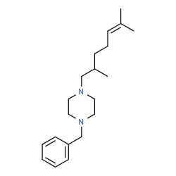 ChemSpider 2D Image | 1-Benzyl-4-(2,6-dimethyl-5-hepten-1-yl)piperazine | C20H32N2