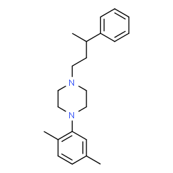 ChemSpider 2D Image | 1-(2,5-Dimethylphenyl)-4-(3-phenylbutyl)piperazine | C22H30N2