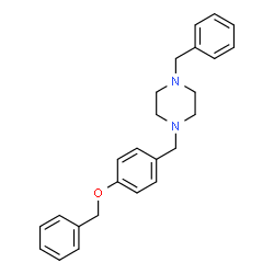 ChemSpider 2D Image | 1-Benzyl-4-[4-(benzyloxy)benzyl]piperazine | C25H28N2O