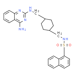ChemSpider 2D Image | N-[(4-{[(4-Amino-2-quinazolinyl)amino]methyl}cyclohexyl)methyl]-1-naphthalenesulfonamide | C26H29N5O2S