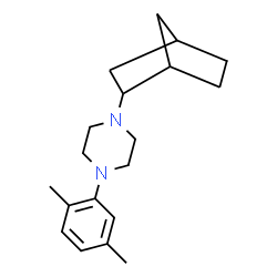 ChemSpider 2D Image | 1-(Bicyclo[2.2.1]hept-2-yl)-4-(2,5-dimethylphenyl)piperazine | C19H28N2