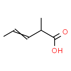 ChemSpider 2D Image | 2-Methyl-3-pentenoic acid | C6H10O2