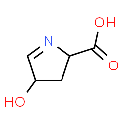 ChemSpider 2D Image | 4-Hydroxy-3,4-dihydro-2H-pyrrole-2-carboxylic acid | C5H7NO3