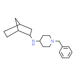 ChemSpider 2D Image | 1-Benzyl-N-(bicyclo[2.2.1]hept-2-yl)-4-piperidinamine | C19H28N2