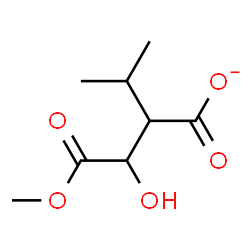 ChemSpider 2D Image | 3-Hydroxy-2-isopropyl-4-methoxy-4-oxobutanoatato | C8H13O5