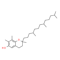 ChemSpider 2D Image | 2,7,8-Trimethyl-2-(4,8,12-trimethyltridecyl)-6-chromanol | C28H48O2