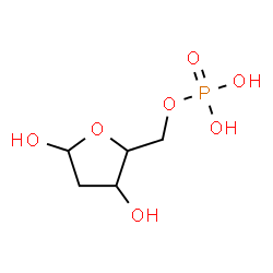 ChemSpider 2D Image | 2-deoxy-5-phosphono-ribose | C5H11O7P